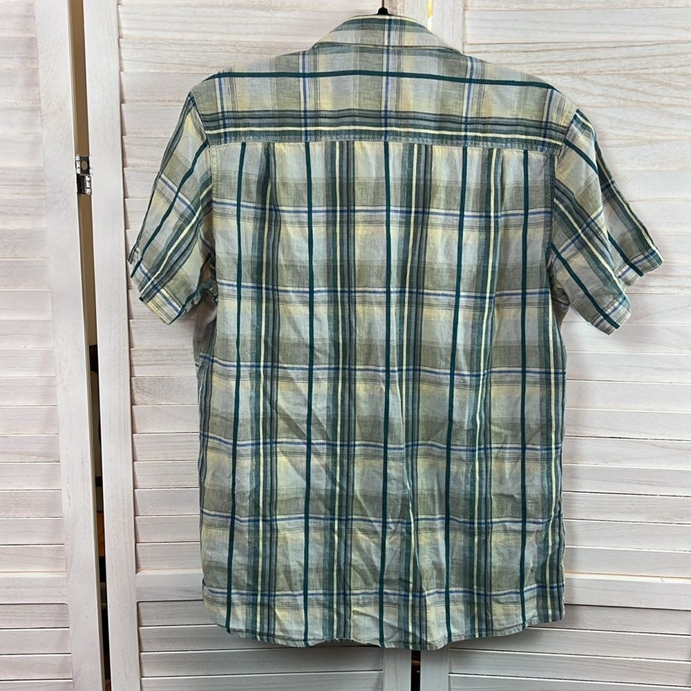 Kuhl Linen Cotton Blend Plaid Camp Shirt Medium - Picture 7 of 8